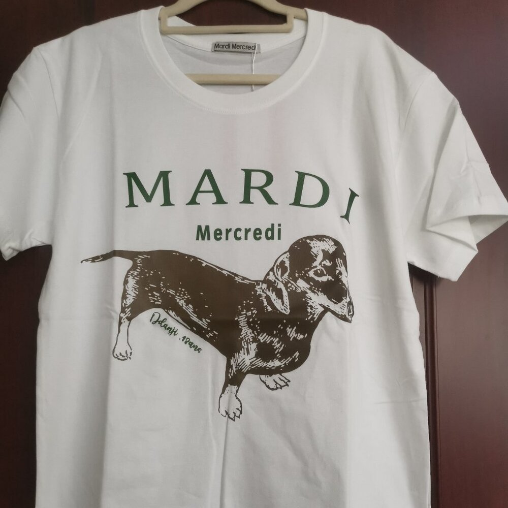 Mardi Mercredi Classic Women's Short Sleeve Tee Size M